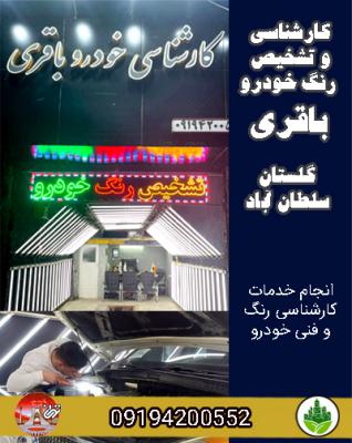 کارشناسی و تشخیص رنگ خودرو باقری گلستان سلطان آباد